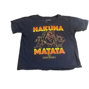 Disney Lion King Hakuna Matata black short sleeve shirt SIZE S